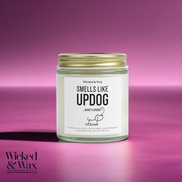 Smells Like Updog – Funny Scented Candle | Gag Gift, Meme Candle, Prank Gift for Friends & Family