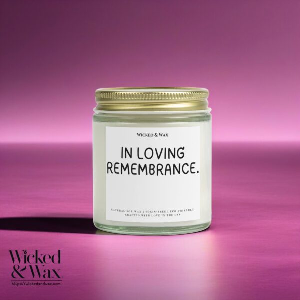 Grief Support Candle | Sympathy Gift | 'In loving remembrance.'