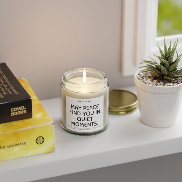 Grief Support Candle | Sympathy Gift | 'May peace find you in quiet moments.' - Image 3