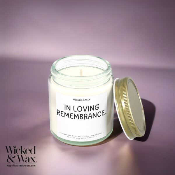 Grief Support Candle | Sympathy Gift | 'In loving remembrance.' - Image 2