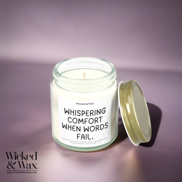 Grief Support Candle | Sympathy Gift | 'Whispering comfort when words fail.' - Image 2