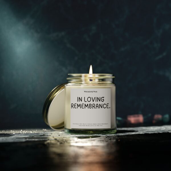 Grief Support Candle | Sympathy Gift | 'In loving remembrance.' - Image 4