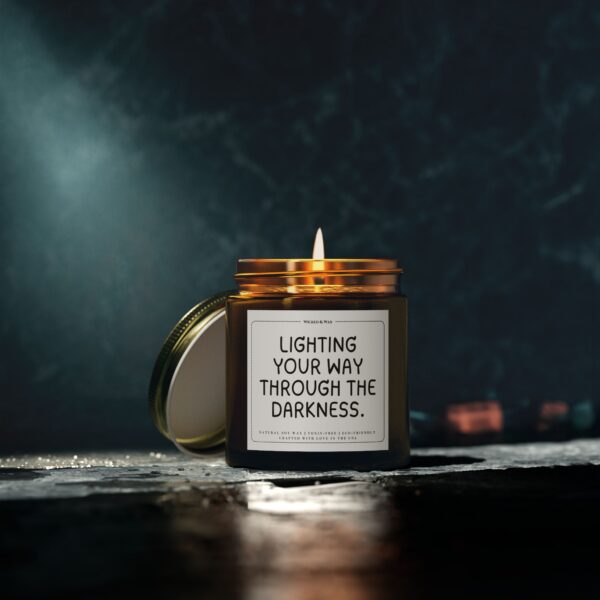 Grief Support Candle | Sympathy Gift | 'Lighting your way through the darkness.' - Image 4