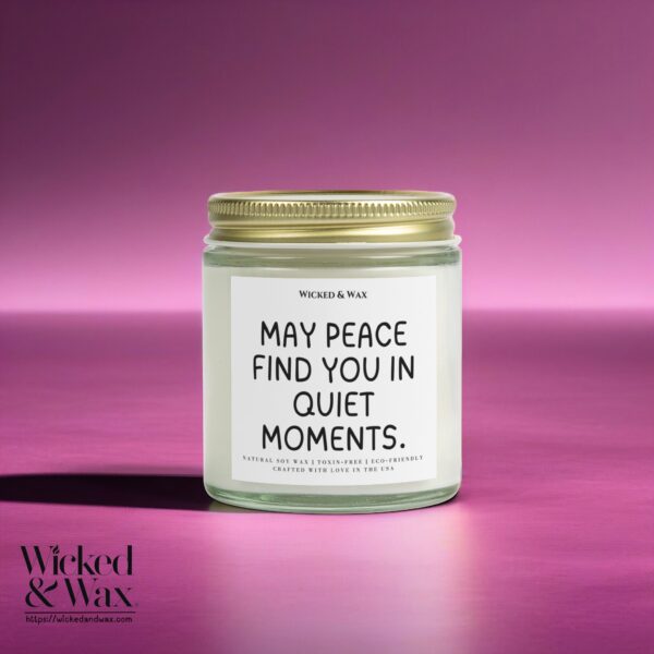 Grief Support Candle | Sympathy Gift | 'May peace find you in quiet moments.'