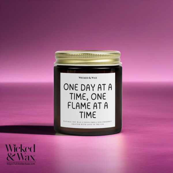 Healing Support Candle | Comfort Gift | 'One day at a time, one flame at a time' | Self Care Gift